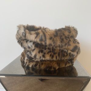 Babaton Leopard Print Faux Fur Scarf